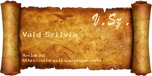 Vald Szilvia névjegykártya
