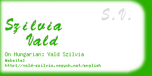 szilvia vald business card